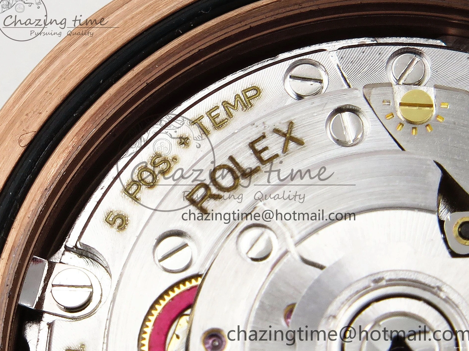 0109 OnTrend DayDate 40 RG JDF 904L Steel Silver Stick Dial on President Bracelet VR3255 V3 (Gain Weight) 1360